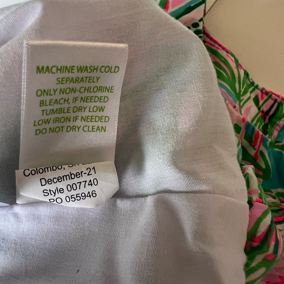 Lilly Pulitzer Pink and Green Floral Kids Dress - Picture 3 of 11